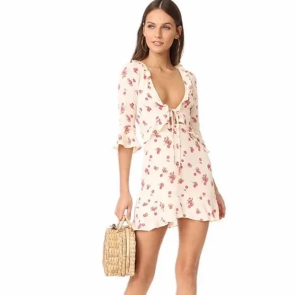 NWT For Love and Lemons Cherry Dress M - Picture 4 of 10